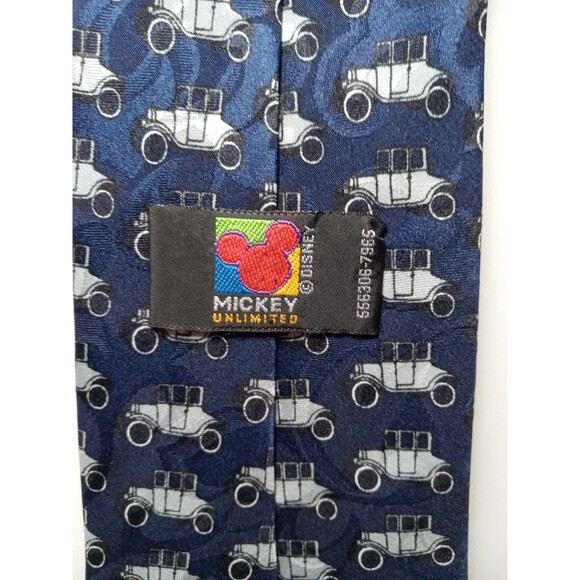 Mickey & Minnie Mouse Mickey Unlimited Disney Men's Tie Navy 56" long 4" wide - Picture 3 of 7
